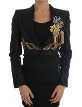 Dolce & Gabbana Black Crystal Fairy Tale Blazer Jacket -   -  Dolce & Gabbana.